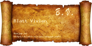 Blatt Vivien névjegykártya